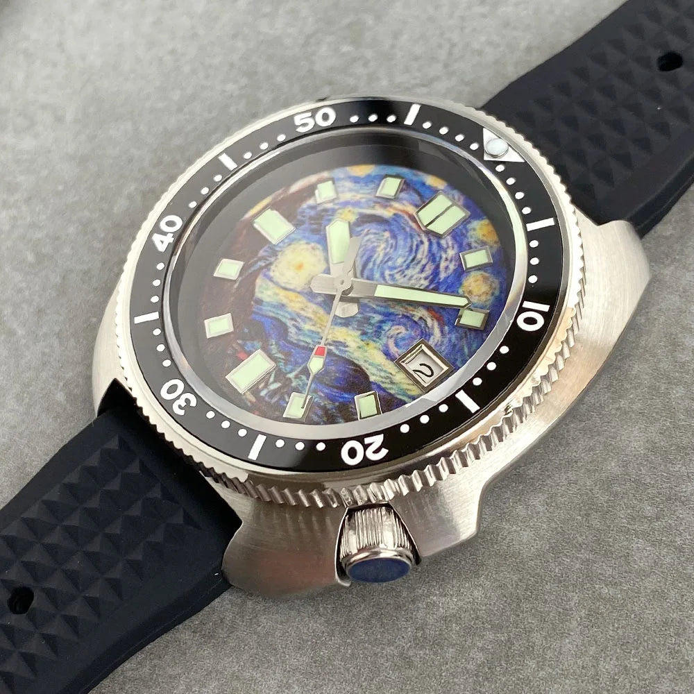 Tandorio Captain Willard Diver Watch NH35A Full Lume Sapphire 20BAR 44mm TD220