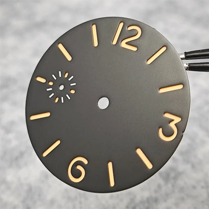 36mm Watch Dial Green Luminous Watch Face Insert Parts Accessories for ETA6497/ Seagull ST36 Movement Watch Repair Parts