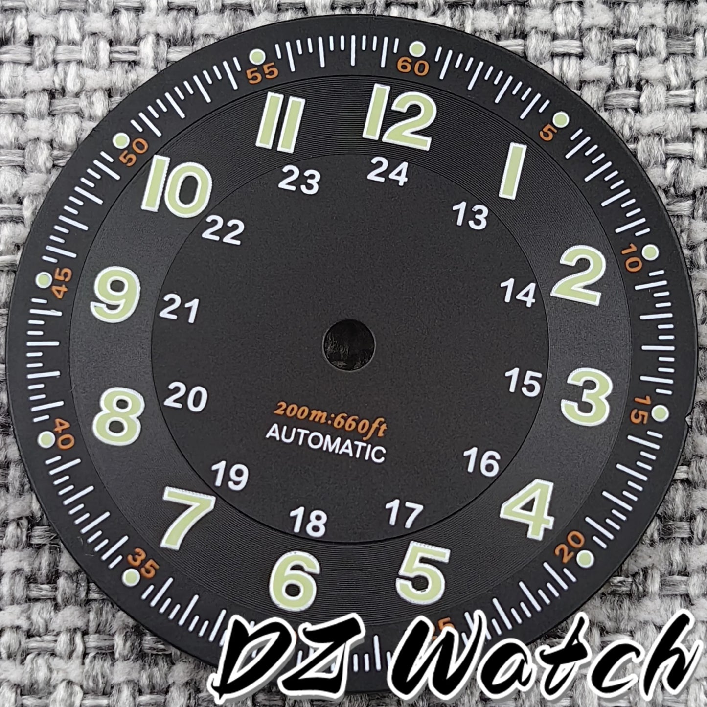NH35 New 29mm Black/White/Green/Blue Pilot Style Watch Dial Face Set Arabic Numerals Fit NH36 ETA2824 PT5000 Automatic Movement