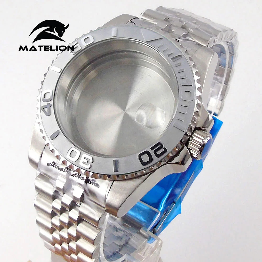 Matelion 200M Diving Case 40mm Fit NH35 NH36 NH34 GMT ETA 2824 PT5000 Watch Case Jubilee Bracelet Sapphire Glass Slide Buckle