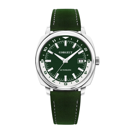 Corgeut 6018 glass back  42 MM NH35 Automatic Sapphire crystal 10ATM Dress watch