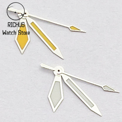 RICHUS NH35 Silver Watch Hands Fit NH35 NH36 PT5000 ETA2836 2824 DG2813 3804 Miyota8215 8205 821A Movement Watch Accessories