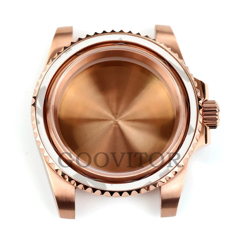 NH35 Watch Case 40mm For GMT YACHT-MASTER Seiko NH34/NH35/NH36/NH38 Movement Rose Gold Jubilee Bracelet Submariner NH35 Case