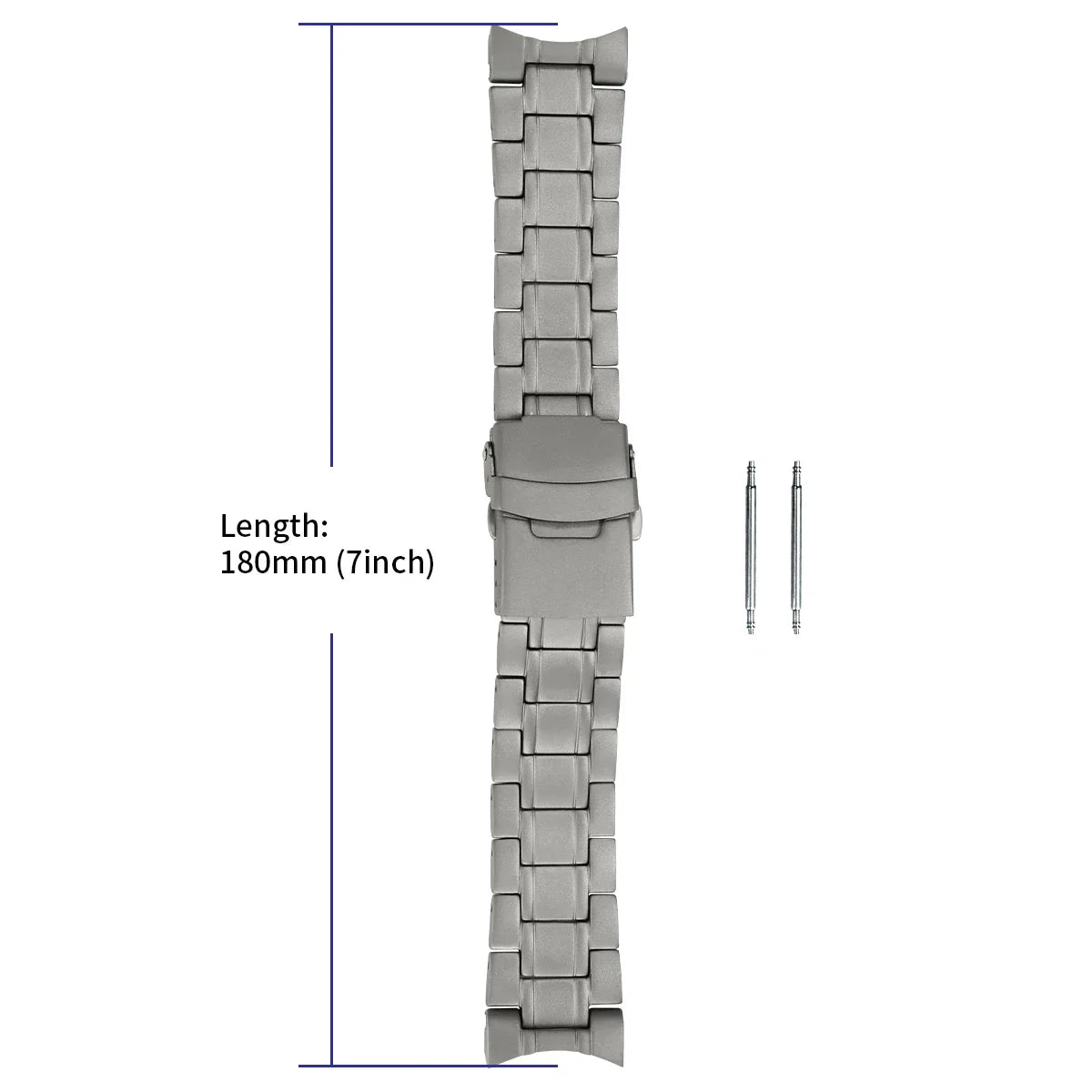 20mm Full Titanium Bands for Watch with Titanium Clasp  Bracelet