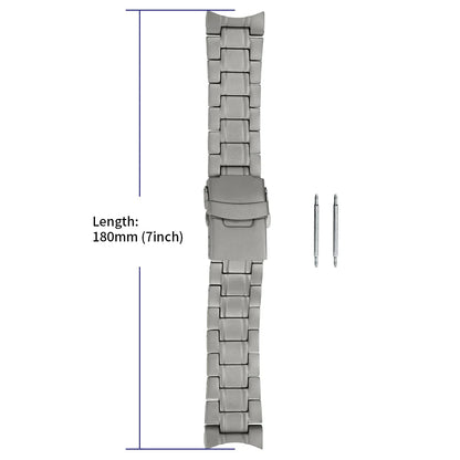 20mm Full Titanium Bands for Watch with Titanium Clasp  Bracelet
