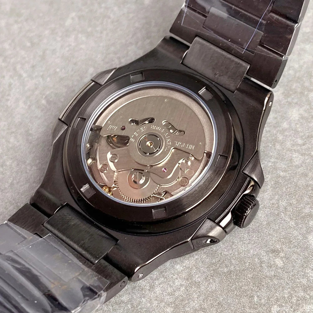 Tandorio Nautilus TD302P Black PVD Square 40mm NH35 Automatic  10ATM  Sapphire