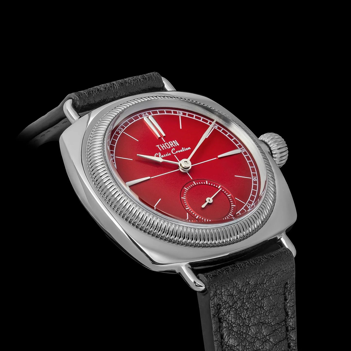 THORN T017 Square pillow-shaped 36mm Pilot couple wristwatch VD78 quartz Double Domed Sapphire 10Bar