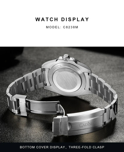 CADISEN C8238 Submariner Diver NH35 Automatic Ceramic Bezel Sapphire 10Bar