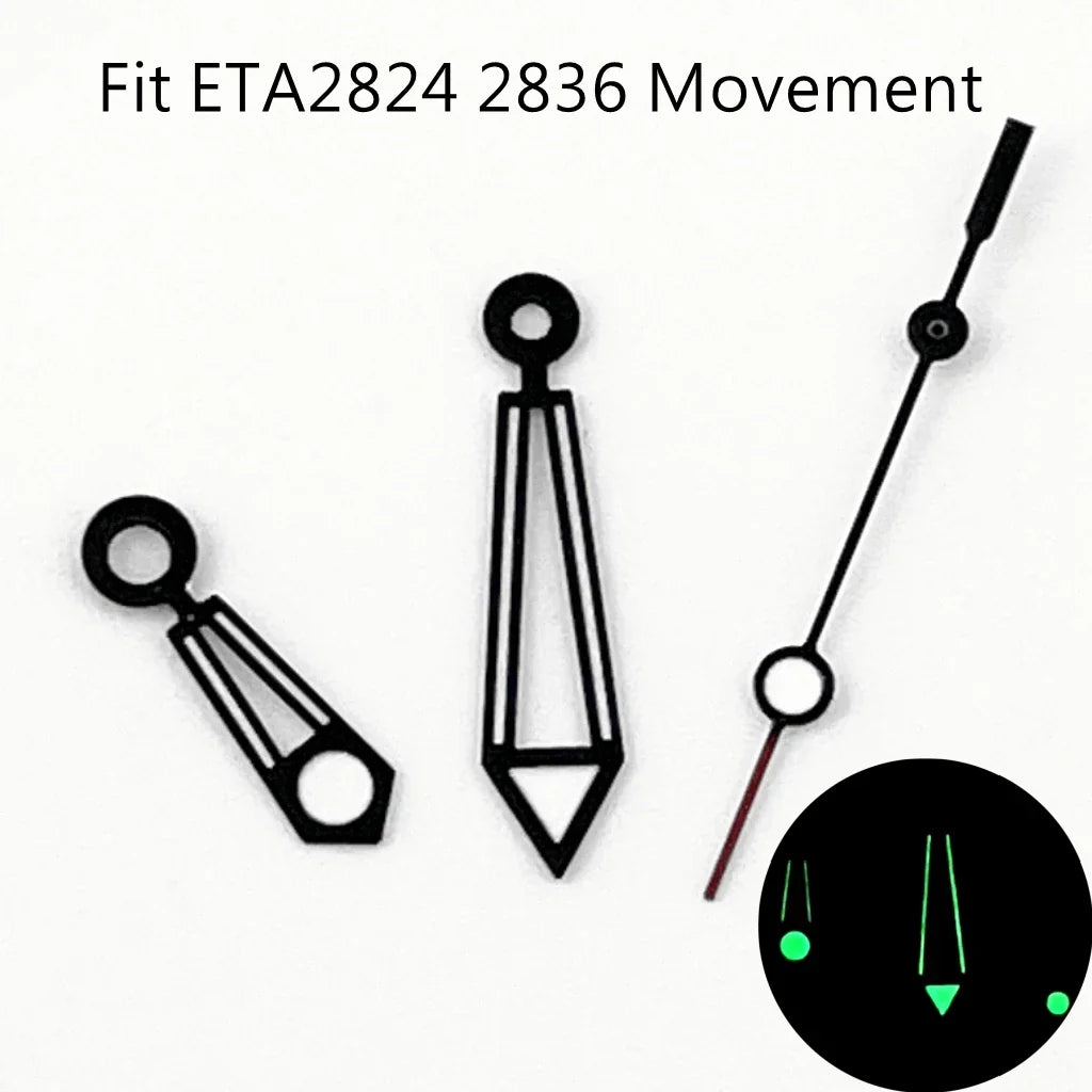 NH35 Watch Hands Green Luminous Fit NH35 NH36 ETA2824 2836 Miyota 8205 8215 N821A Mingzhu DG2813 3804 Movement Watch Accessories