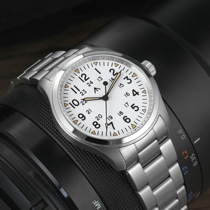 Militado ML08 Military Watch VH31 Quartz Movement Double Sapphire C3 BGW9 Luminous 10Bar Explorer