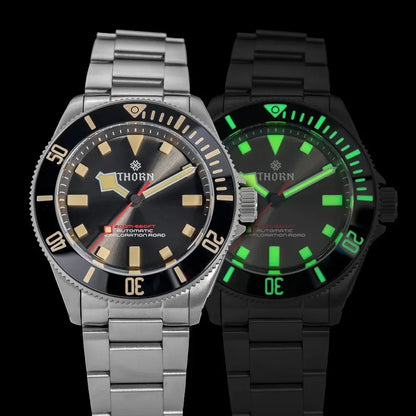 THORN SHY036 Titanium Sub Diver 39MM  Vintage PT5000  Automati Sapphire C3 Super Luminous 20bar