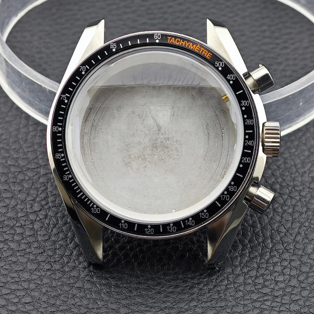 39.7mm Men's watches metal case FIT VK63 movement case watch accessories watch parts Fits 20mm strap Watch Box