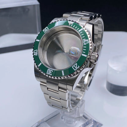 Sub Watch Case NH35 sliver 40mm GMT/SUB 120 clicks Stainless Steel Sapphire Glass fit nh34 nh35 nh36 movement 28.5mm Date Dial