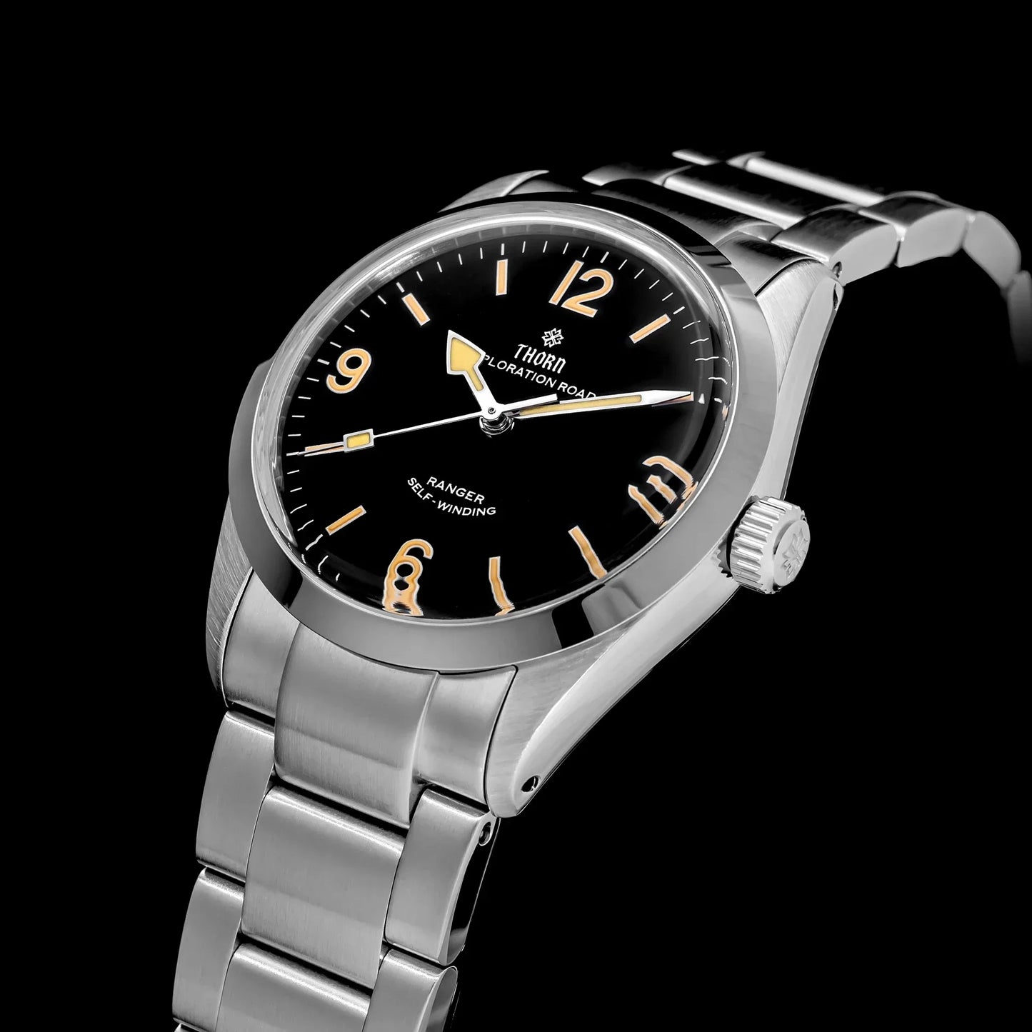 THORN T003 34mm Retro Watch PT5000 Automatic Dome Sapphire Luminous 10Bar dress explorer