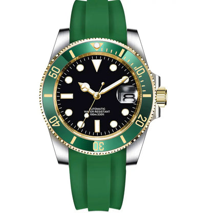 Corgeut 3002 Dive Watch  NH35 / miyota 8215 40mm Yacht Watch Two Tone Gold Ceremic Bezel  10bar Sapphire