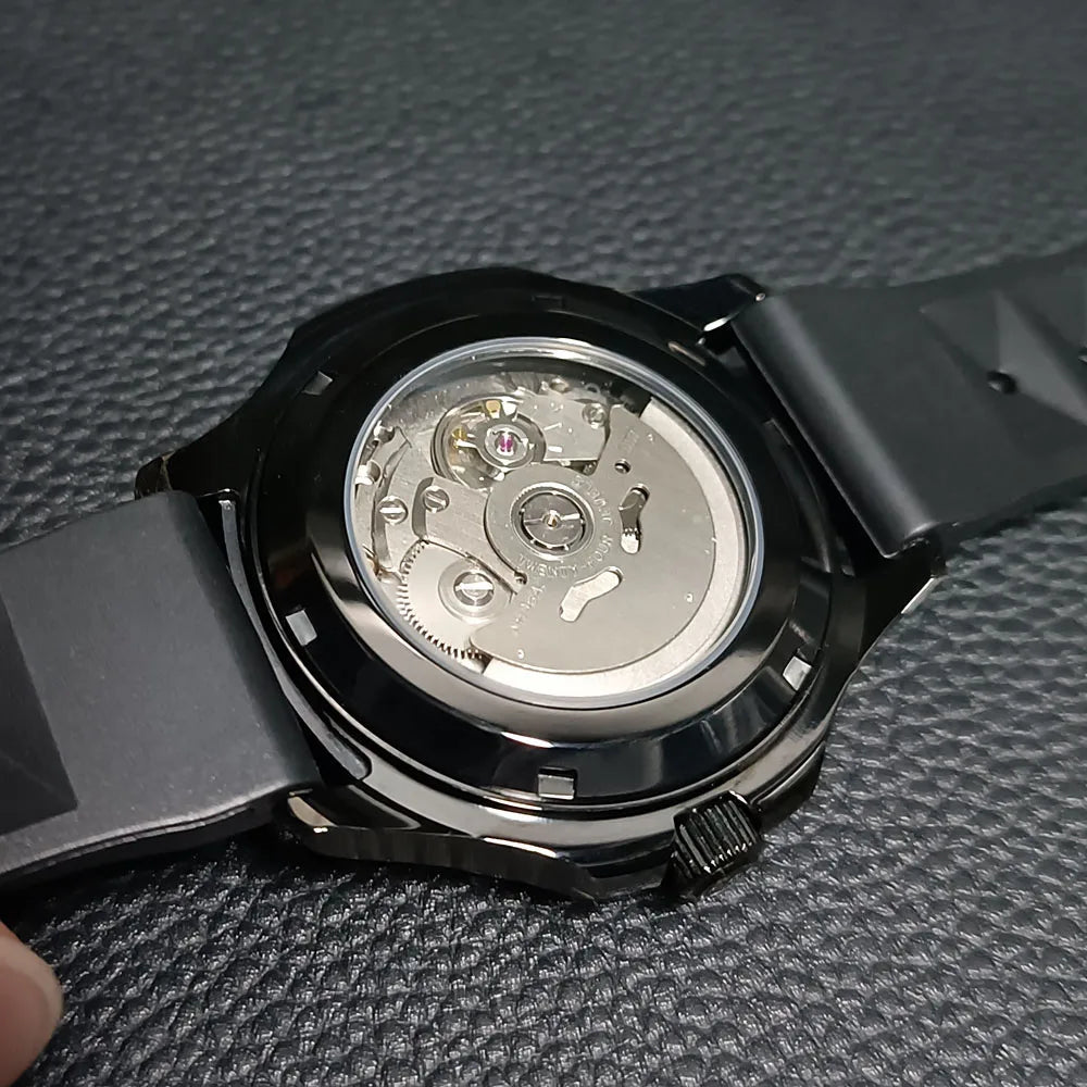 39.5MM Stainless Steel Sapphire Glass Waterproof Case Have Inner Ring FIT NH 35 NH36 NH70 Movement Watch Parts Accessories