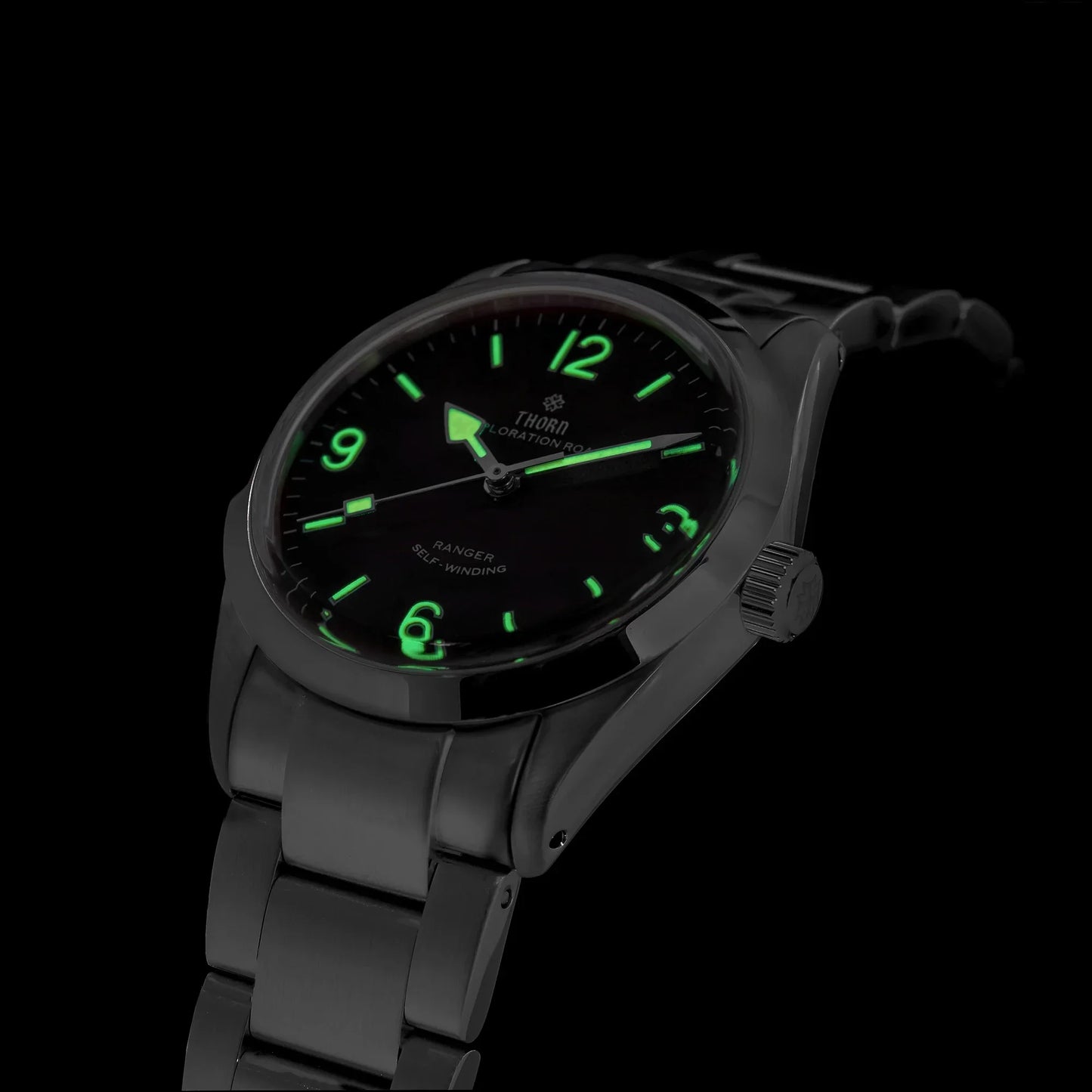 THORN T003 34mm Retro Watch PT5000 Automatic Dome Sapphire Luminous 10Bar dress explorer