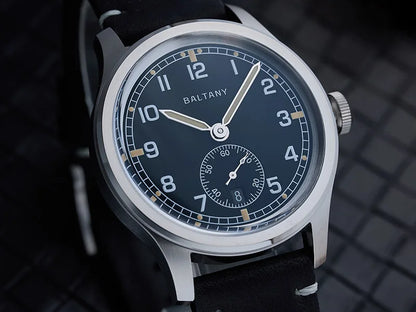 39MM Retro WW2 Military  S2081 Gradual Brown Dial ST1731 Movement 100M Waterproof  D12 Homage Field Watch