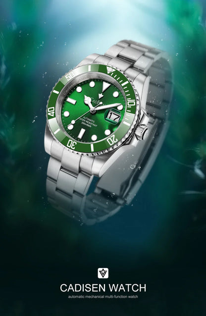 CADISEN C8216 Submariner Diver NH35A Movement AR Sapphire BGW9 Lume 40MM 20Bar