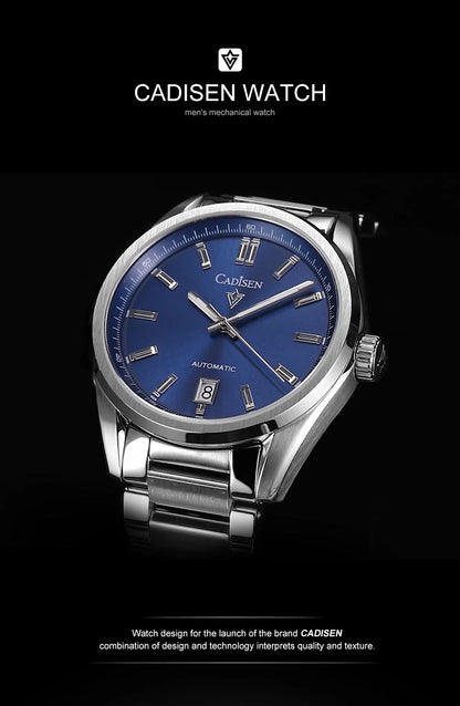 CADISEN C8227 Dress Watch Luminous NH35 AR Sapphire 10Bar 40MM