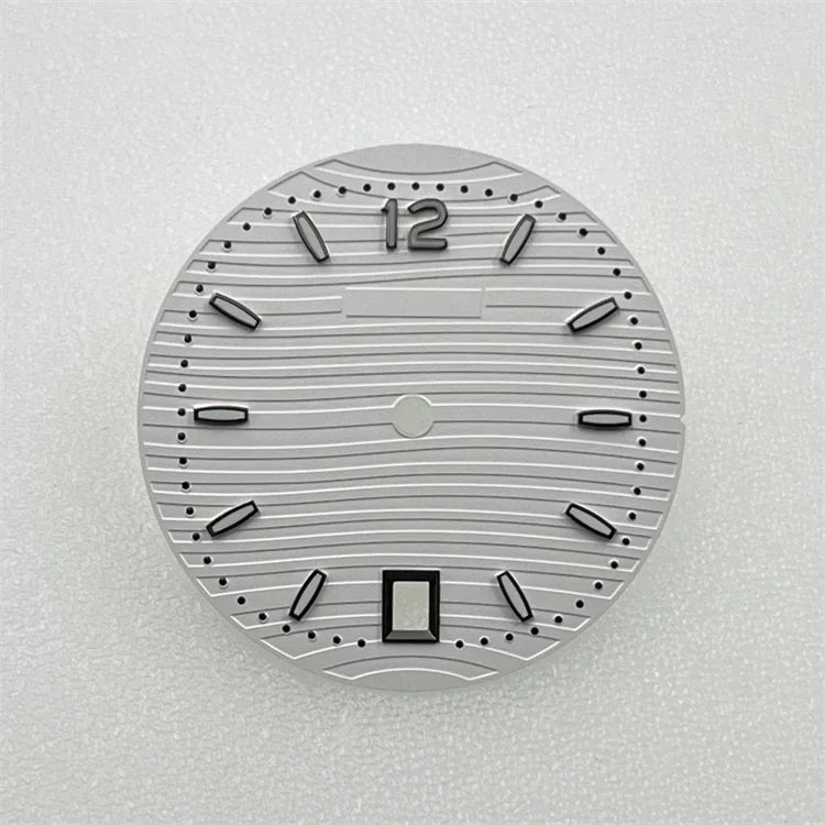 NH35 Dial PP Dial 30.5mm BGW9 Blue Luminous Watch Face for Parrot Watch Modification Accessories Fit NH35 NH36 Movement