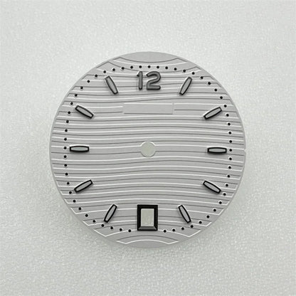 NH35 Dial PP Dial 30.5mm BGW9 Blue Luminous Watch Face for Parrot Watch Modification Accessories Fit NH35 NH36 Movement