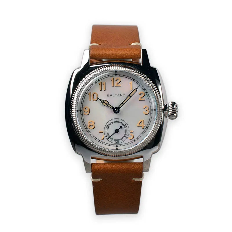 Baltany 1926 Vintage Dress Wristwatches S4036 Square Case Sub Seconds Luminou 20ATM Stainless Steel Automatic Mechanical Watches