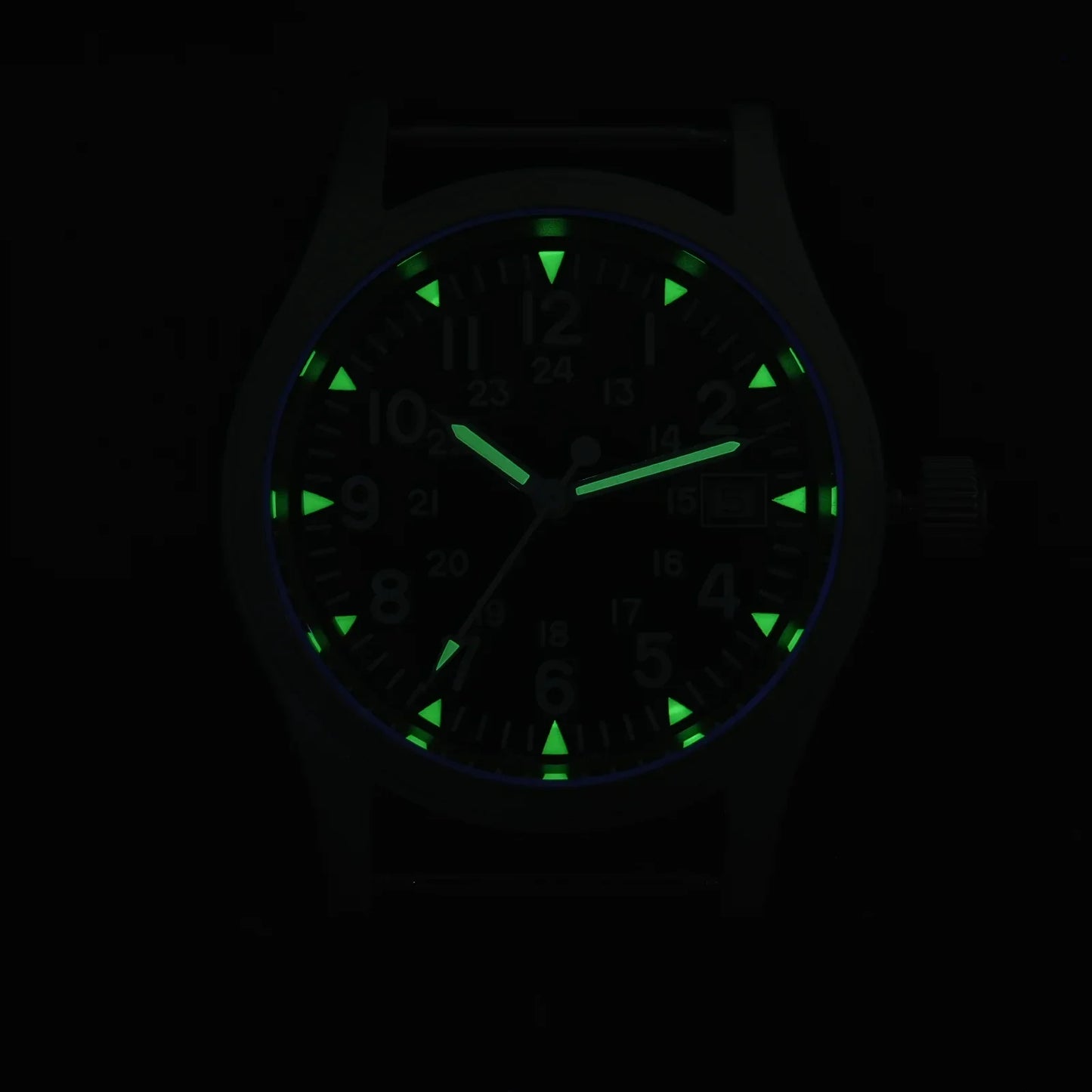 Militado ML05 Military Watch 38 mm  Ronda 515 Quartz  Domed Sapphire 10bar Super Luminous field Watches