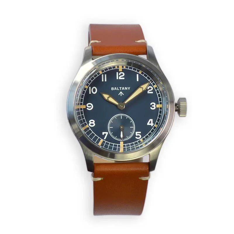 Baltany S2032 D12 Minitary Wristwatches VD78 Sapphire Crystal Swiss Luminou Leather 20ATM Stainless Steel Quartz Vintage Watches