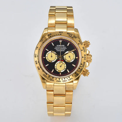 Oumashi Chronograph Automatic  ETA 7750 MOVT custom logo sapphire 40mm Daytona Panda Watch 5Bar