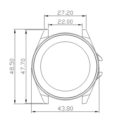 Modified Samurai Diving Watch Case 43.8mm For Seiko NH35 NH36 NH38 NH34 4R36 Movement 28.5mm Dial Sapphire Crystal Ceramic Bezel