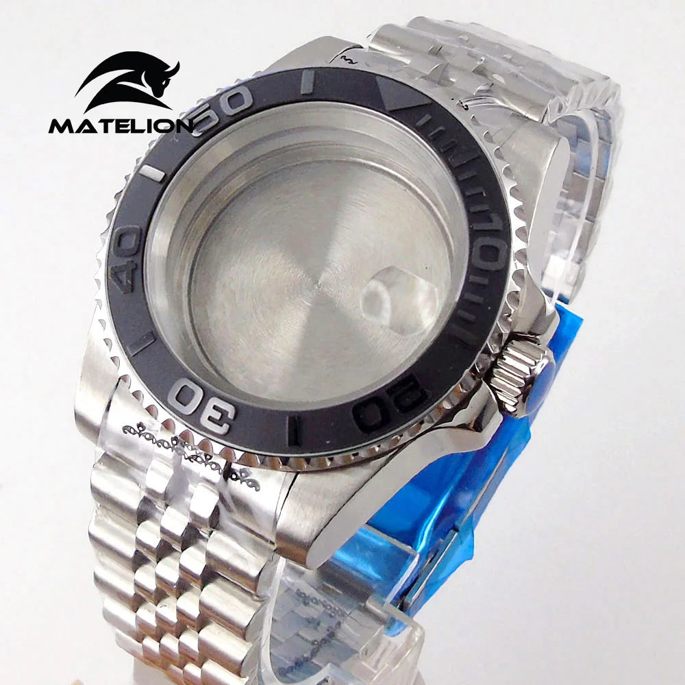 Matelion 200M Diving Case 40mm Fit NH35 NH36 NH34 GMT ETA 2824 PT5000 Watch Case Jubilee Bracelet Sapphire Glass Slide Buckle