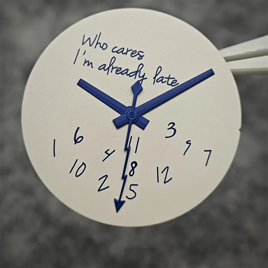 Modified Blue Log Hands + Watch Dial Set 28.5mm DIY Watch Faces Fits NH35/4R36 Movement Who Cares Lt's Already Late Accessories