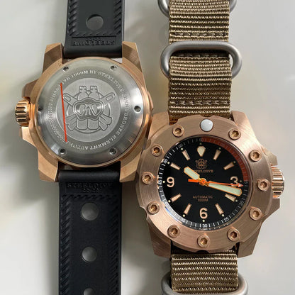 STEELDIVE SD1948S Bronze Diver 44.5mm  C3 Green Luminous 1000M Waterproof Mens NH35  sapphire