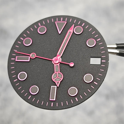 28.5mm NH34 Watch Dial + 4 Pointer Set GMT Mechanical Accessories SUB Watch Dial Modification Parts for NH34 and NH35 Movements