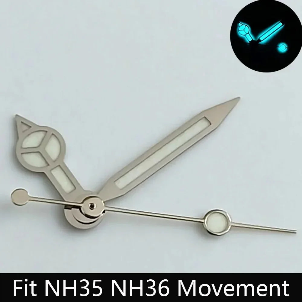 high-quality Watch accessories watch pointer NH series 35 NH36 hands green  luminous suitable for N H35/ NH36 movement