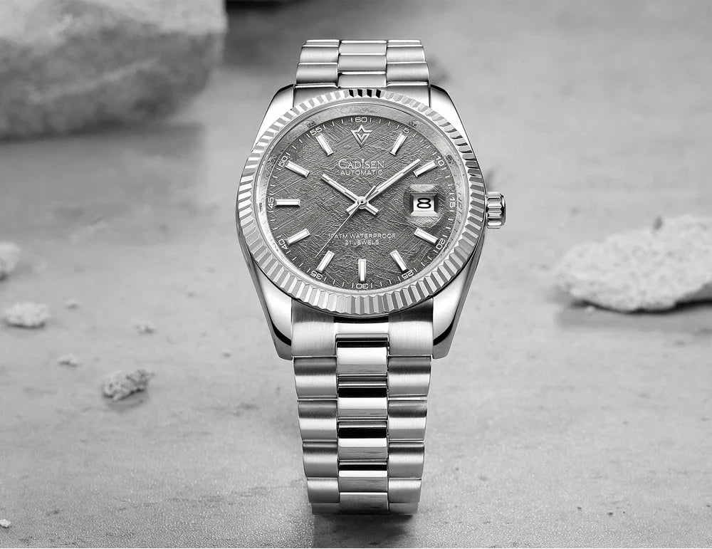 Cadisen C8214 DateJust Watch AR Sapphire MIYOTA 8215 10Bar C3 Lume 40MM