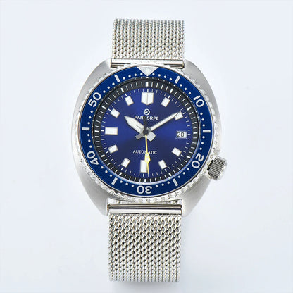 45MM PARNSRPE Big Abalone Automatic NH35 Movement Aseptic Dial Sapphire Diver 20 Bar Turtle