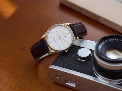 Baltany Dress Watchse Man S4092 Leather Straps Crosshair 38.5mm Dial Small Seconds Hand-Winding Mechanical luxury Wristwatches