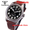39mm Titanium Pilot Watch Tandorio TD143T Miyota 8215 Movt Automatic Sapphire 20ATM Retro Men Watch