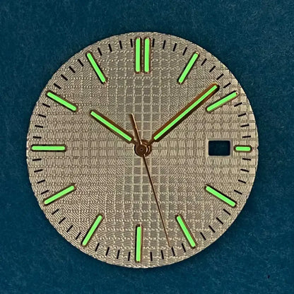 31.8mm Watch Dial + watch Hands complete set Green Luminous Dial Replacement Accessories for NH35 Movement Watch Repair Parts