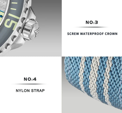 CADISEN BB58 Watch C8239 Miyota 8215 Automatic Luminous 10 Bar 42MM Dive Watch