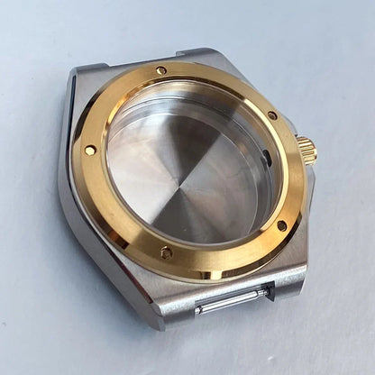 Engineer Watch Case 20ATM Waterproof 40mm Two Tone Gold Sapphire Glass Fit NH35 NH36 NH34 Movement pt5000 eta2824