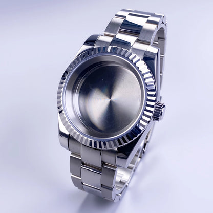 36mm/39mm NH35 Case Stainless Steel Sapphire Crystal Waterproof Fluted Case For NH35 NH36 Movement 28.5mm Dial NH35 Watch Case
