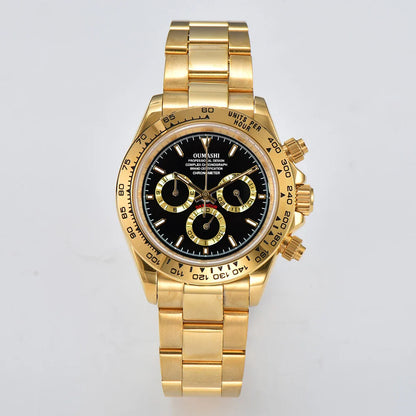 Oumashi Chronograph Automatic  ETA 7750 MOVT custom logo sapphire 40mm Daytona Panda Watch 5Bar