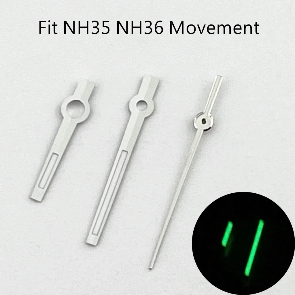 NH35 Silver/Rose gold Watch Luminous Hands Fit NH35 NH36 ETA2836 2824 DG2813 3804 Miyota8215 8205 821A Movement Automatic