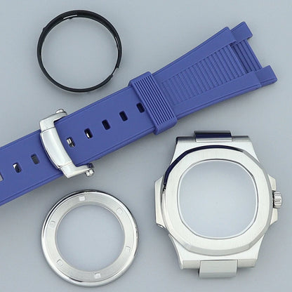 Silver/Black/Rose Gold 40mm Watch Cases Strap Parts Sapphire Glass For NH35 NH36 NH34 NH38 NH72 Movement 30.8mmDial Mod Nautilus