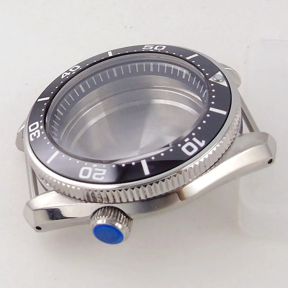 42.5mm Domed Sapphire Glass 20ATM Diver Watch Part SBDX001 Case fit NH35 NH36 ETA2824 Auto For Men Watch 3.8 o'clock