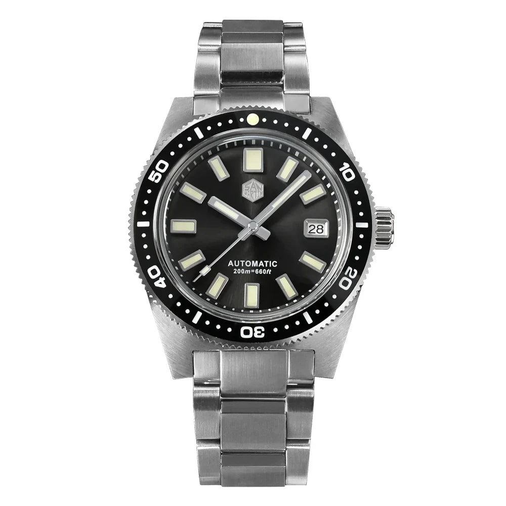 San Martin 62mas V4 Diver SN0007G 41mm NH35 Automatic AR Sapphire  Date Window 20bar c3 Luminous