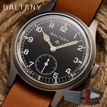 Custom logo watch Baltany S2025 D12 Retro Military Watch 36mm Swiss Luminous 10ATM Seagull  ST1701 Mechanical Watch